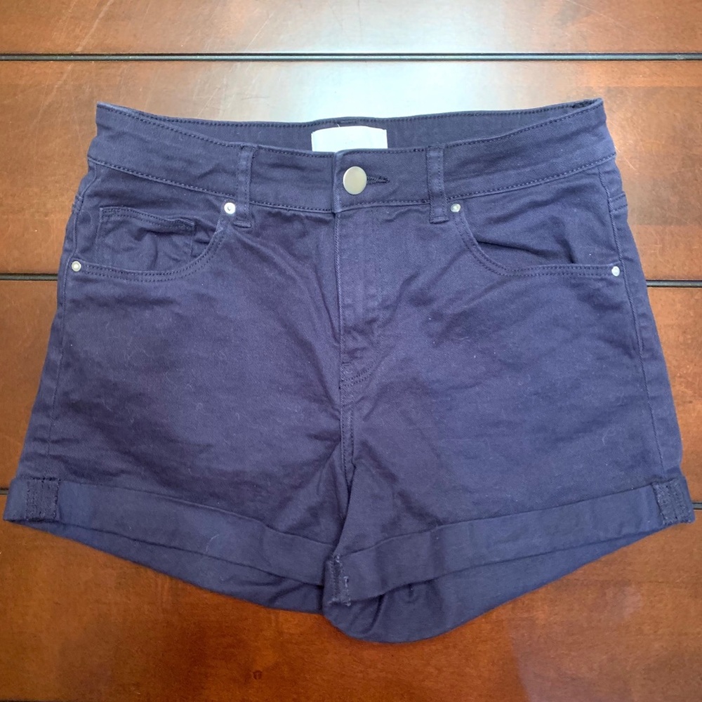 💙Navy H&M High-Waisted Shorts💙